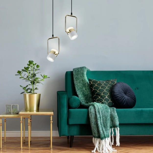 green living room sofa