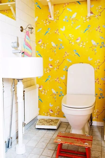 bright yellow wallpaper