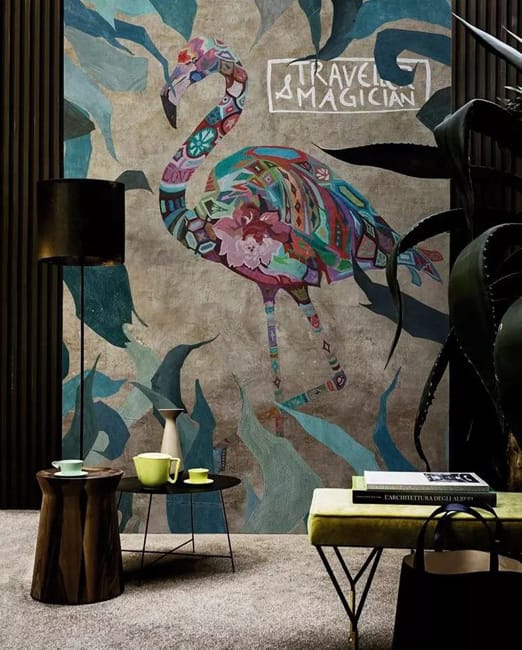 brutal concrete wallpaper flamingo images