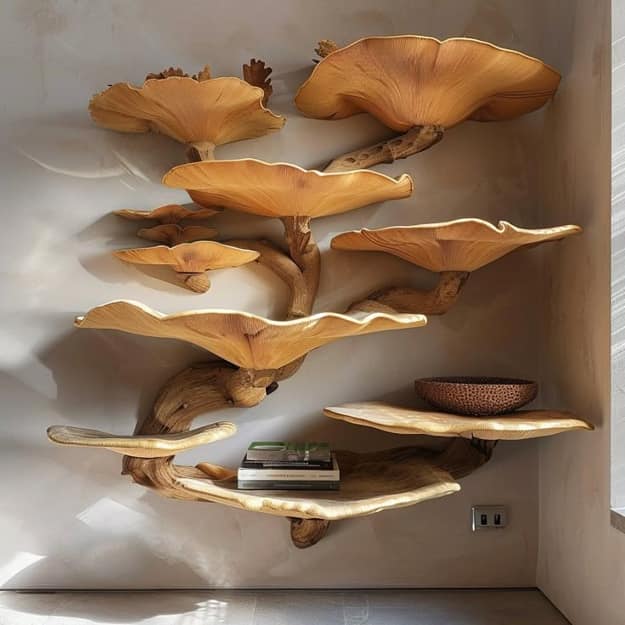 fungi wall shelves
