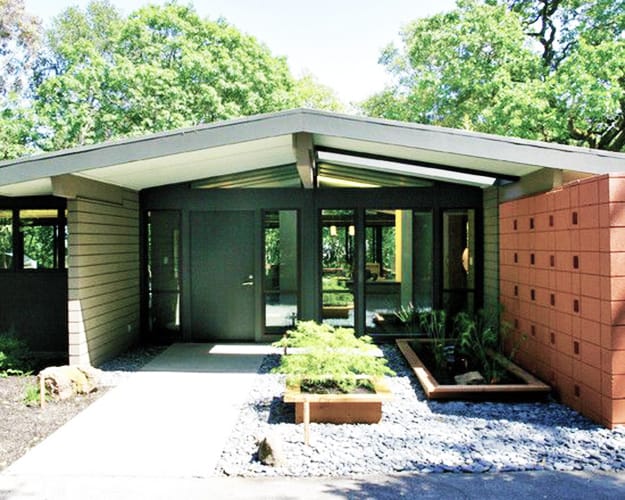 exterior door colors mid century modern style