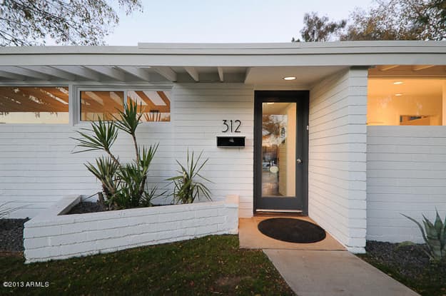 exterior door colors mid century modern style
