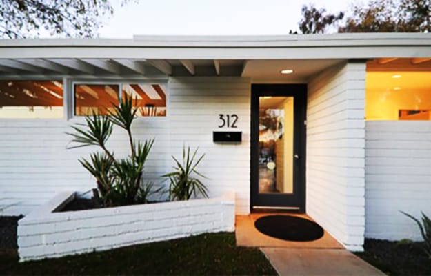 exterior door colors mid century modern style