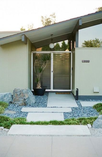 exterior door colors mid century modern style