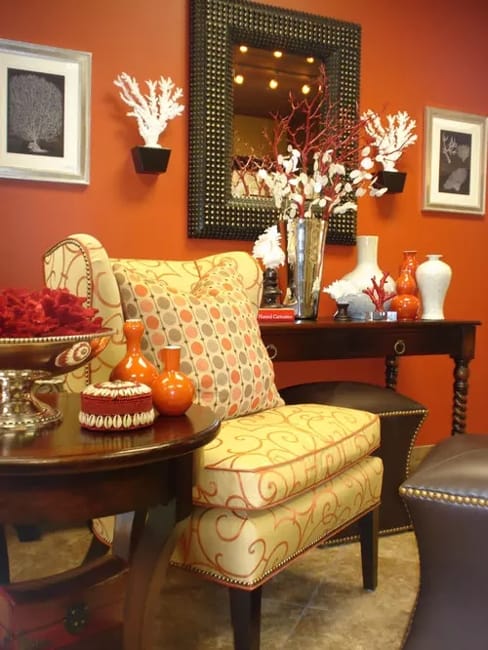 warm design ideas orange color