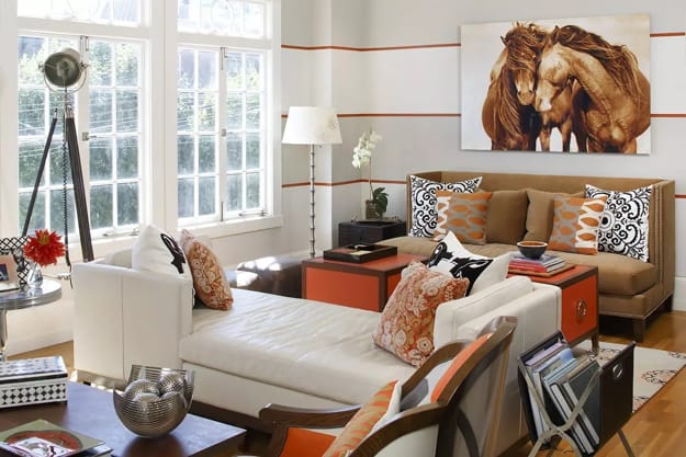 warm design ideas orange color