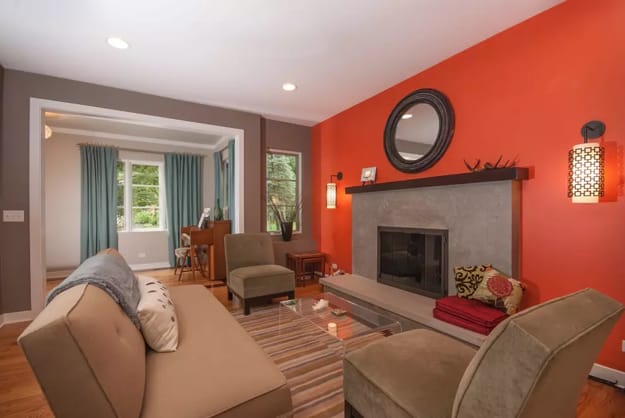 warm design ideas orange color