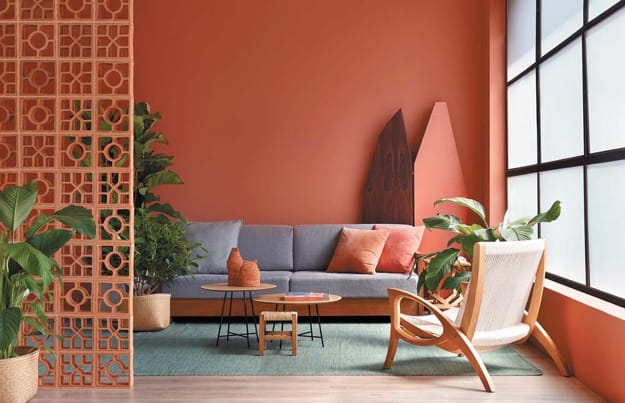 warm design ideas orange color
