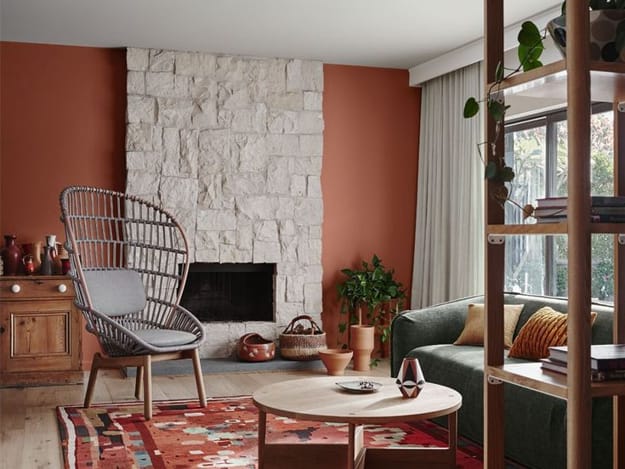 orange wall design