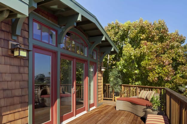 orange color outdoor home decor ideas