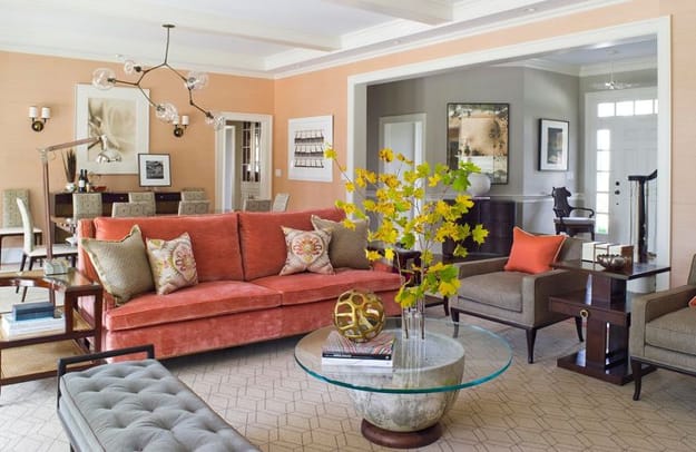 warm design ideas orange color