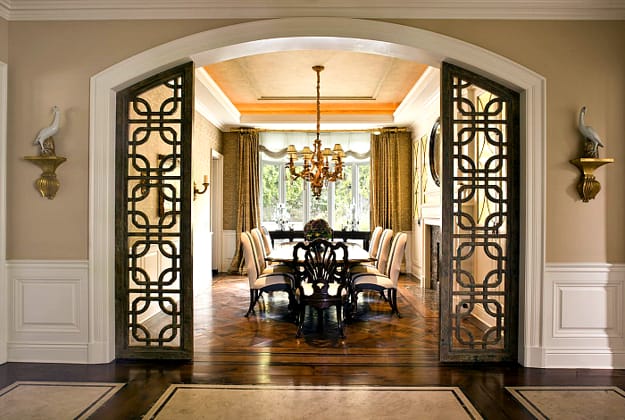 geometric doorway screens