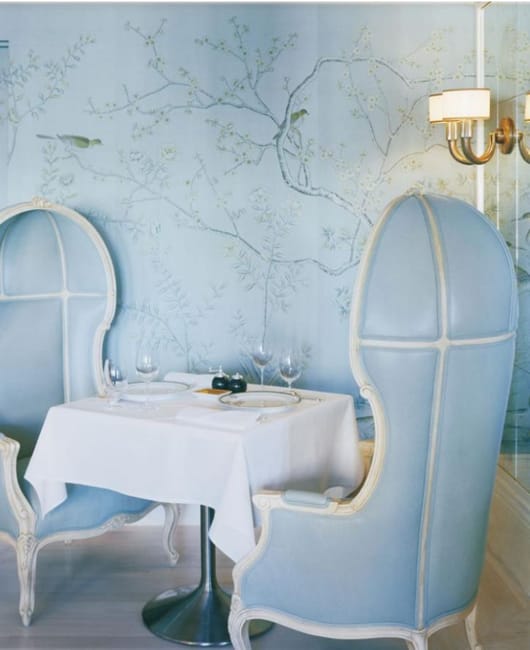 elegant dining room decorating blue color