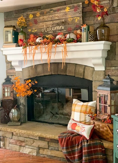 vintage decor fall fireplace mantels
