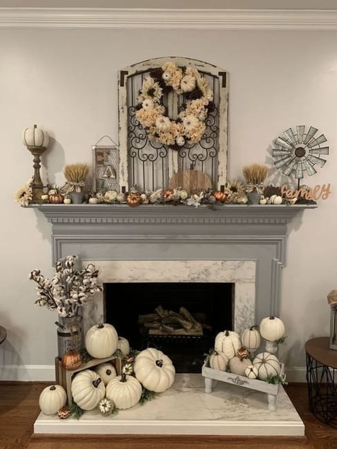 vintage decor fall fireplace mantels