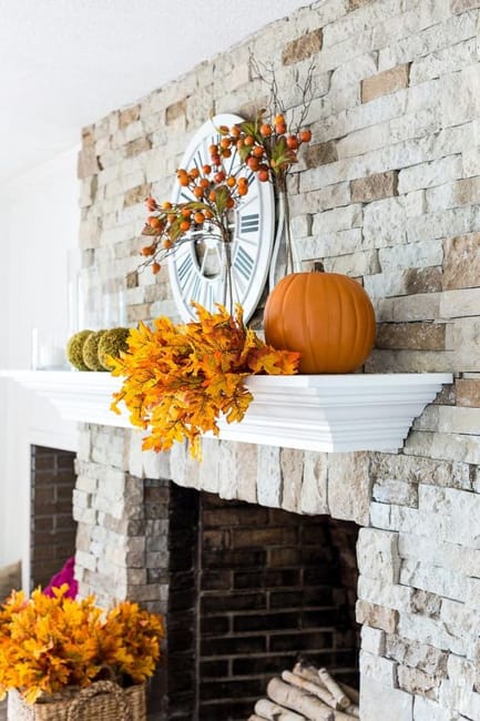 vintage decor fall fireplace mantels