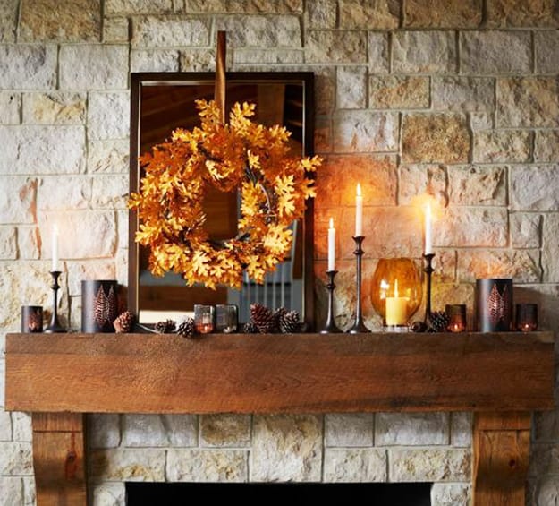vintage decor fall fireplace mantels