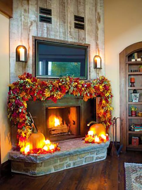 vintage decor fall fireplace mantels