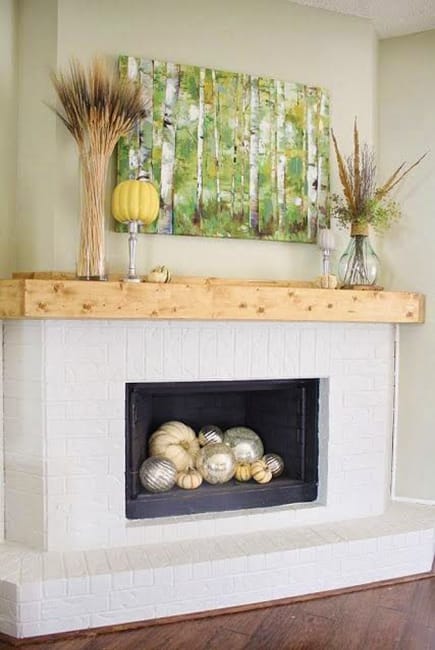 traditional seasonal decor fall fireplace mantels