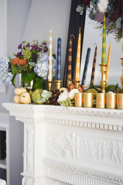 traditional seasonal decor fall fireplace mantels
