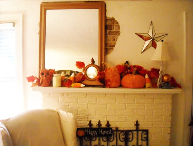 traditional seasonal decor fall fireplace mantels
