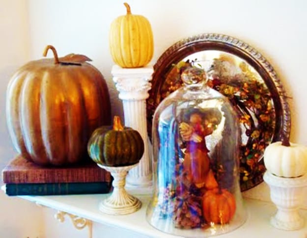 traditional seasonal decor fall fireplace mantels