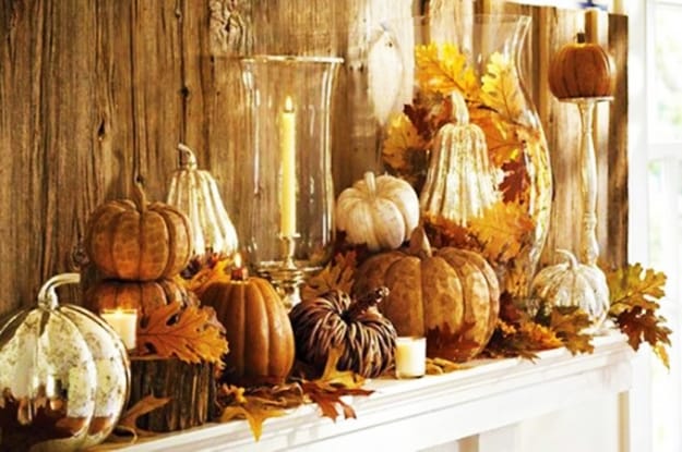 traditional seasonal decor fall fireplace mantels