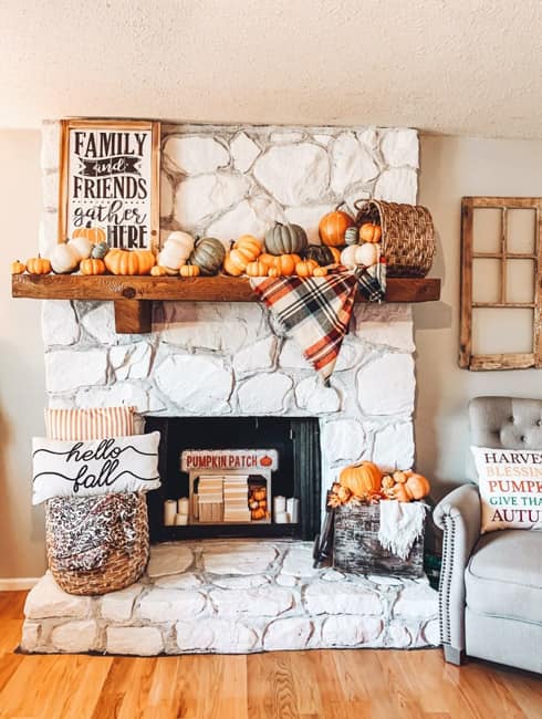 vintage decor fall fireplace mantels