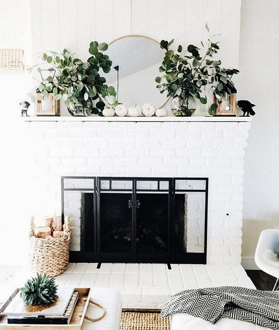 vintage decor fall fireplace mantels