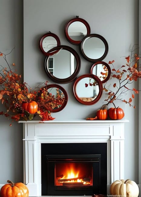 vintage decor fall fireplace mantels
