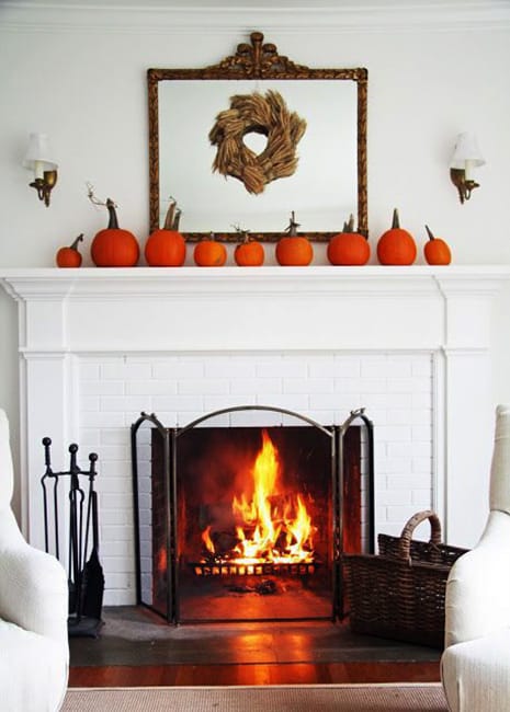 vintage decor fall fireplace mantels
