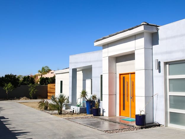 accent door color mid century modern color trends