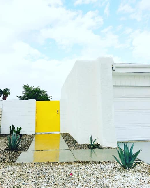 accent door color mid century modern color trends