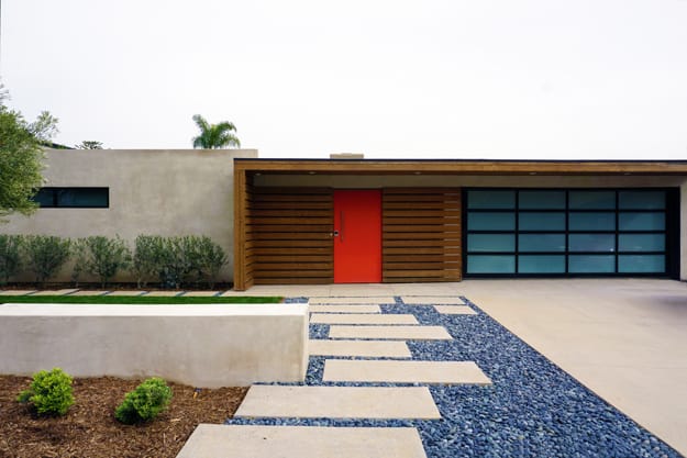 accent door color mid century modern color trends