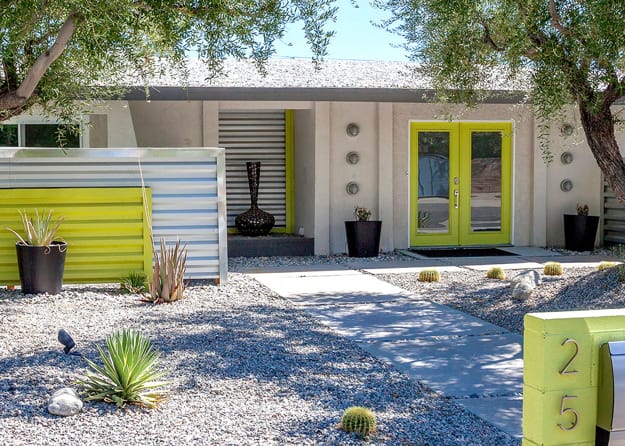 accent door color mid century modern color trends