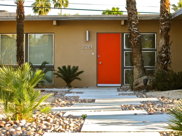 accent door color mid century modern color trends