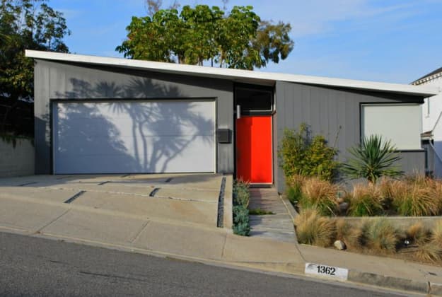 accent door color mid century modern color trends
