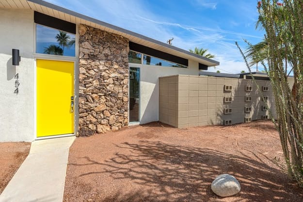 accent door color mid century modern color trends