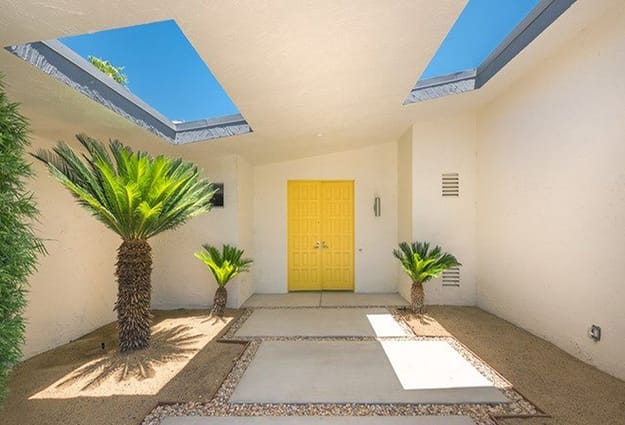 accent door color mid century modern color trends