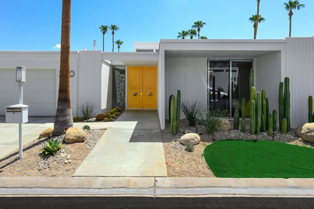 accent door color mid century modern color trends