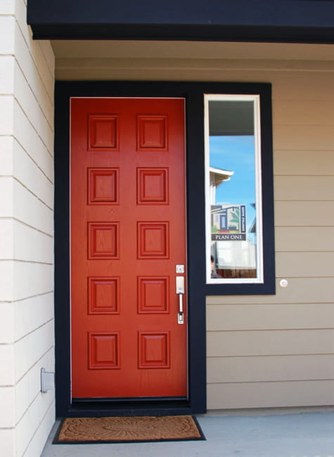 accent door color mid century modern color trends