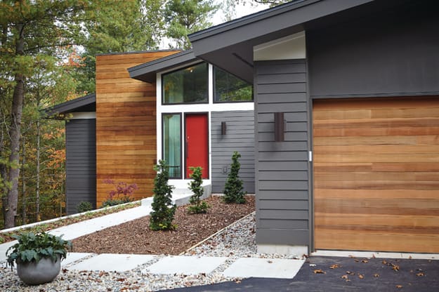 accent door color mid century modern color trends