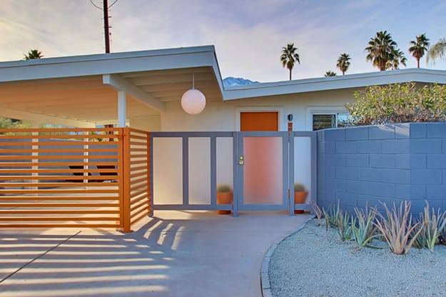 accent door color mid century modern color trends