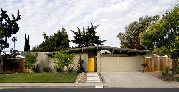 accent door color mid century modern color trends