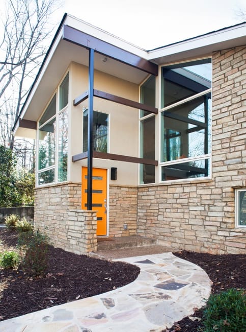 accent door color mid century modern color trends