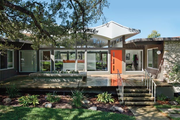 accent door color mid century modern color trends