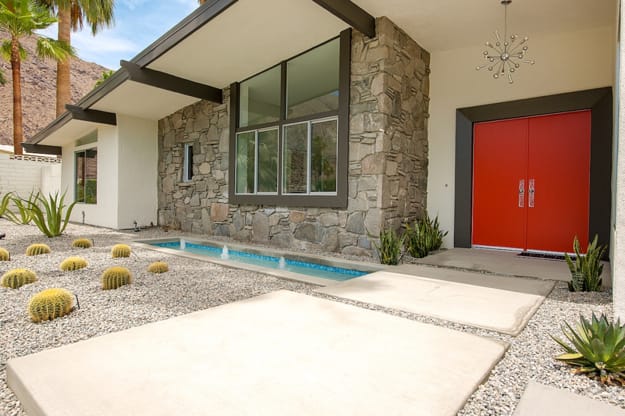 accent door color mid century modern color trends