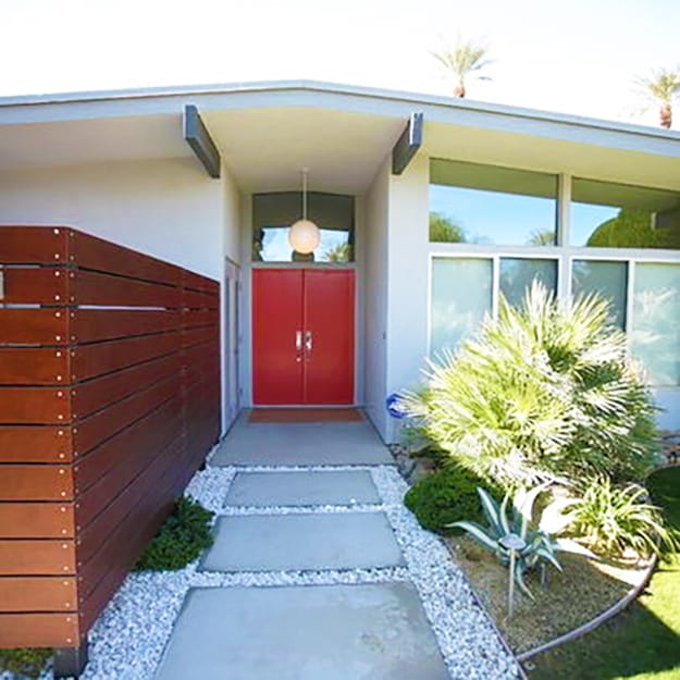 accent door color mid century modern color trends