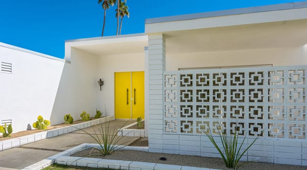 accent door color mid century modern color trends