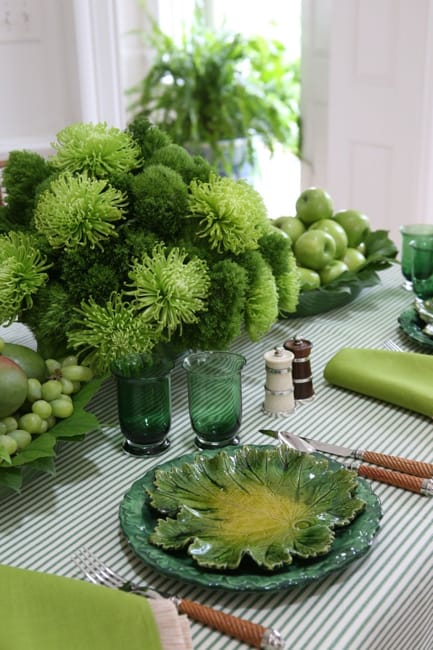 green floral arrangement